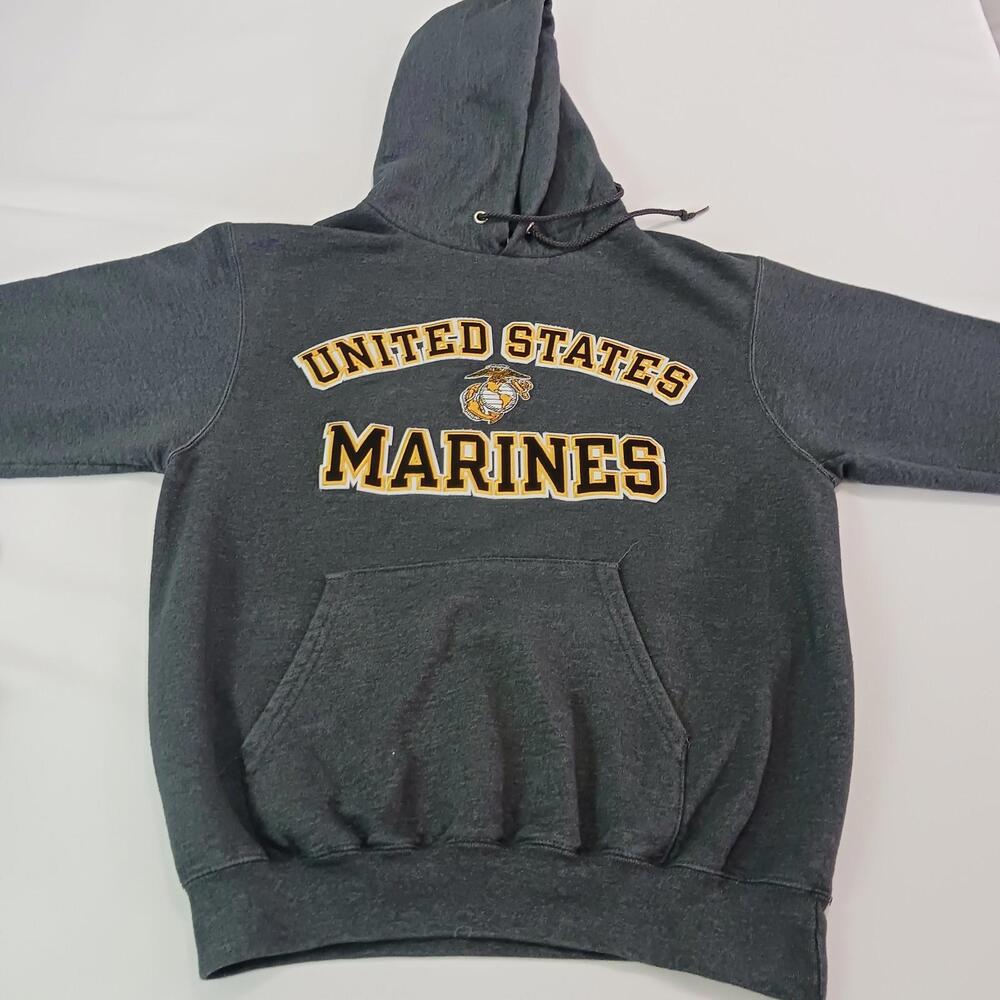 Champion RN#49314 United States Marines Hoodie Men’s Gray Hoodie Sweatshirt Sz S - Picture 15 of 16